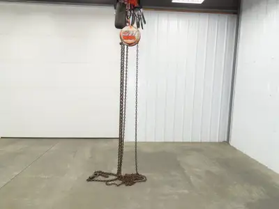 CM Cyclone 1 Ton 2000Lb Manual Chain Fall Hand Hoist 20' 10" Lift