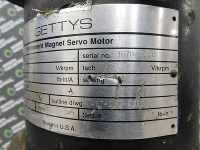Gettys M133-H60A-300K Permanent Magnet Servo Motor 56.5V/krpm back emf Ke Used