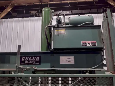 60" X 30" X 48" SELCO MODEL #V5-HD-LP HYDRAULIC VERTICAL BALER