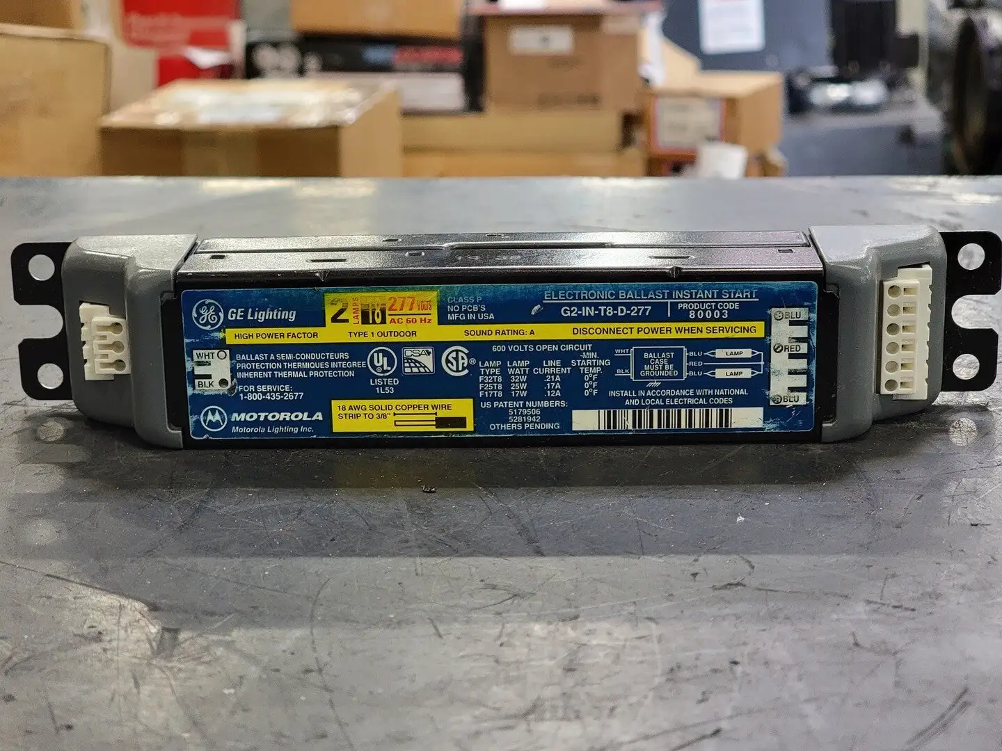 USED GE LIGHTING G2-IN-T8-D-277