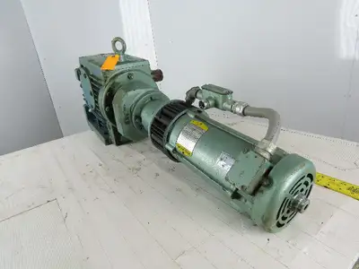 Sew Eurodrive S82R62LP143 1Hp 180VDC Gear Motor W/Brake 273:1 Ratio