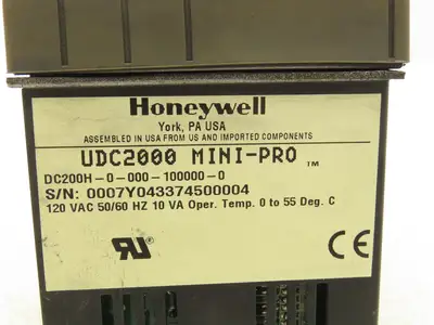 Honeywell UDC2000 Mini-Pro Temperature Controller 120VAC DC200H-0-000-10000-0