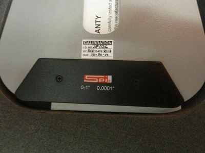 SPI 13-820-6 Deep Throat Micrometer 0-1" 0.0001" w/ Wooden Case