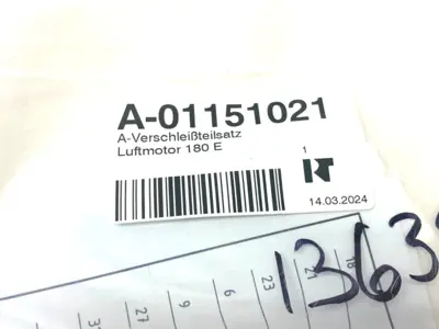 NEW REINHARDT-TECHNIK AIR MOTOR SEAL/WEAR REPLACEMENT KIT 180 E