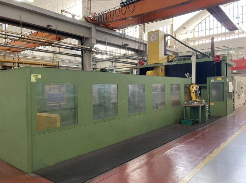 DANOBAT CNC Double Column Bridge Type Surface Grinder, visible under power, 4000 work hours only, POA
