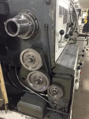 37"/50" x 210" MEUSER GEARED HEAD GAP BED ENGINE LATHE