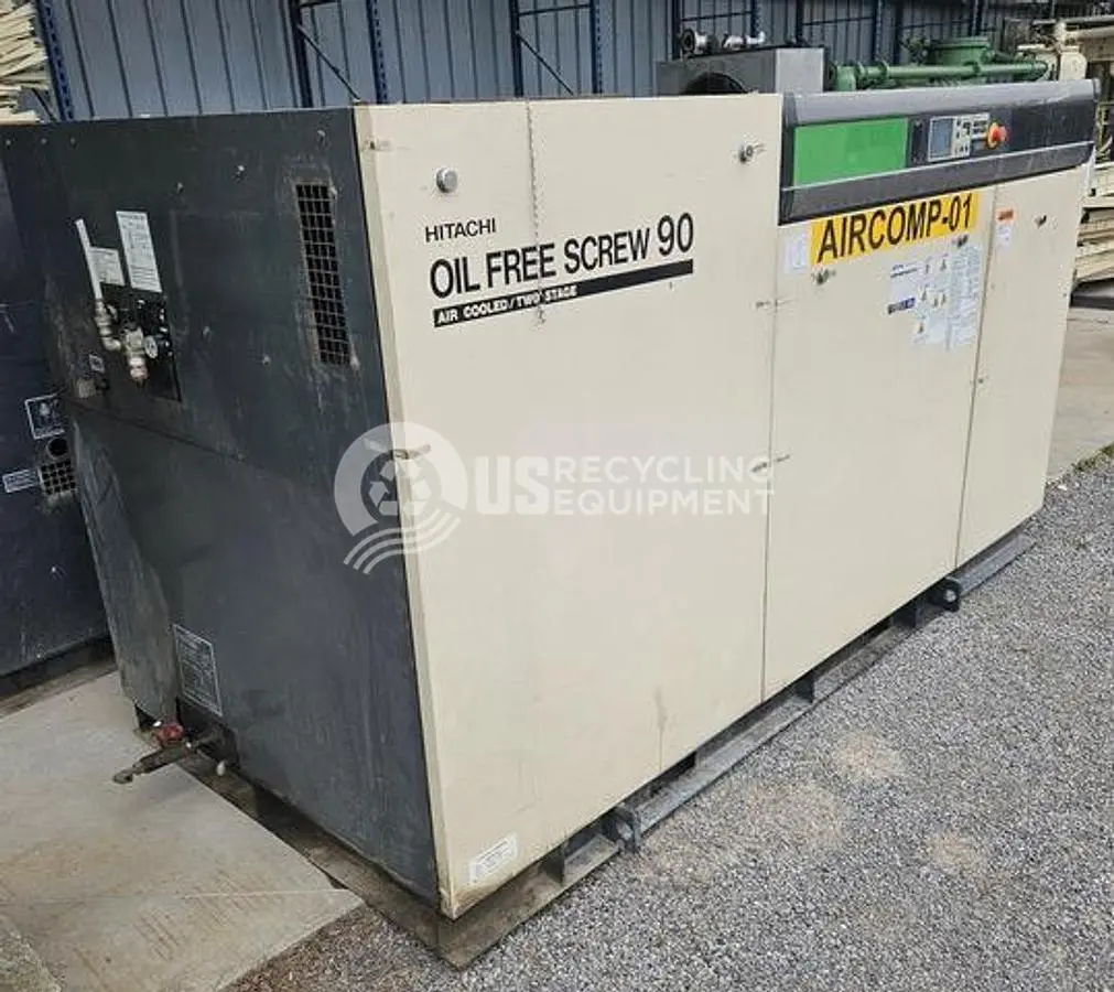 Used HITACHI DSP-90A6-M125 OIL-FREE SCREW 90 AIR COMPRESSOR Non-Lube Air Compressors New York US | US Recycling Equipment #1342528
