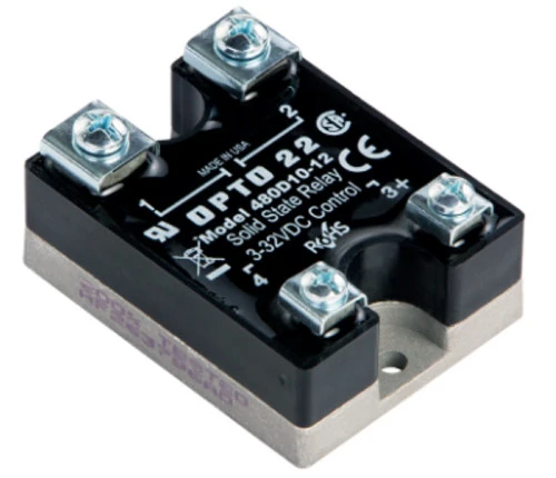 Opto 22 480D10-12 480 VAC 10 A DC Control Solid State Relay SSR Transient Proof [New]