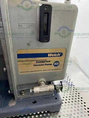 USED WELCH 1402N CHEMSTAR RUGGED BELT  VACUUM PUMP W/ MOTOR DIVISION C63CXGZP MOTOR
