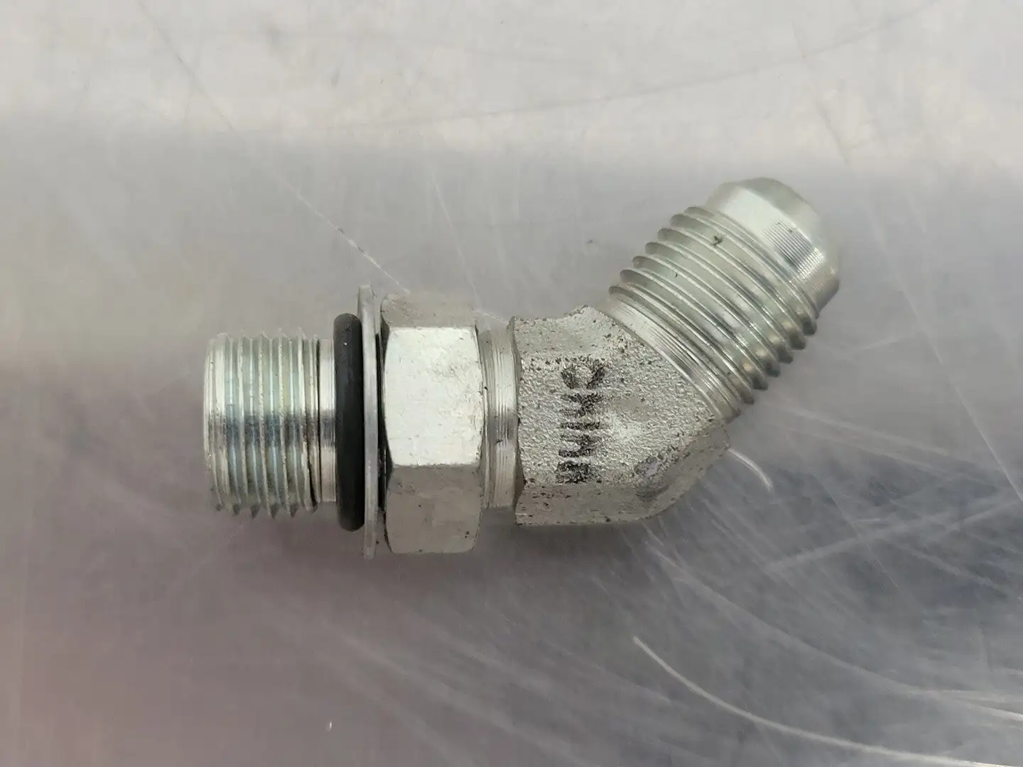 45 Deg Elbow Adapter M-06 ORB X M-06 JIC 3/8" x 3/8" (Bag of 8)