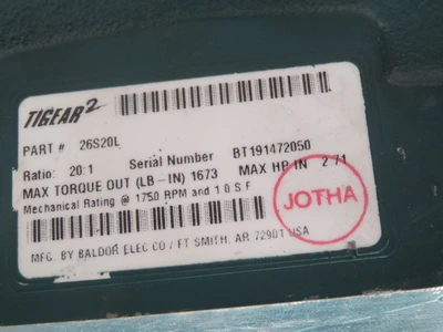 Used TIGEAR-2 _UNKNOWN_ Speed Reducers | OCO Industrial #1699872