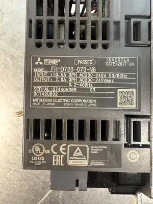 Mitsubishi Electric - Model: FR-D720-070-N6 Inverter 3PH (BIN-1.5.1)