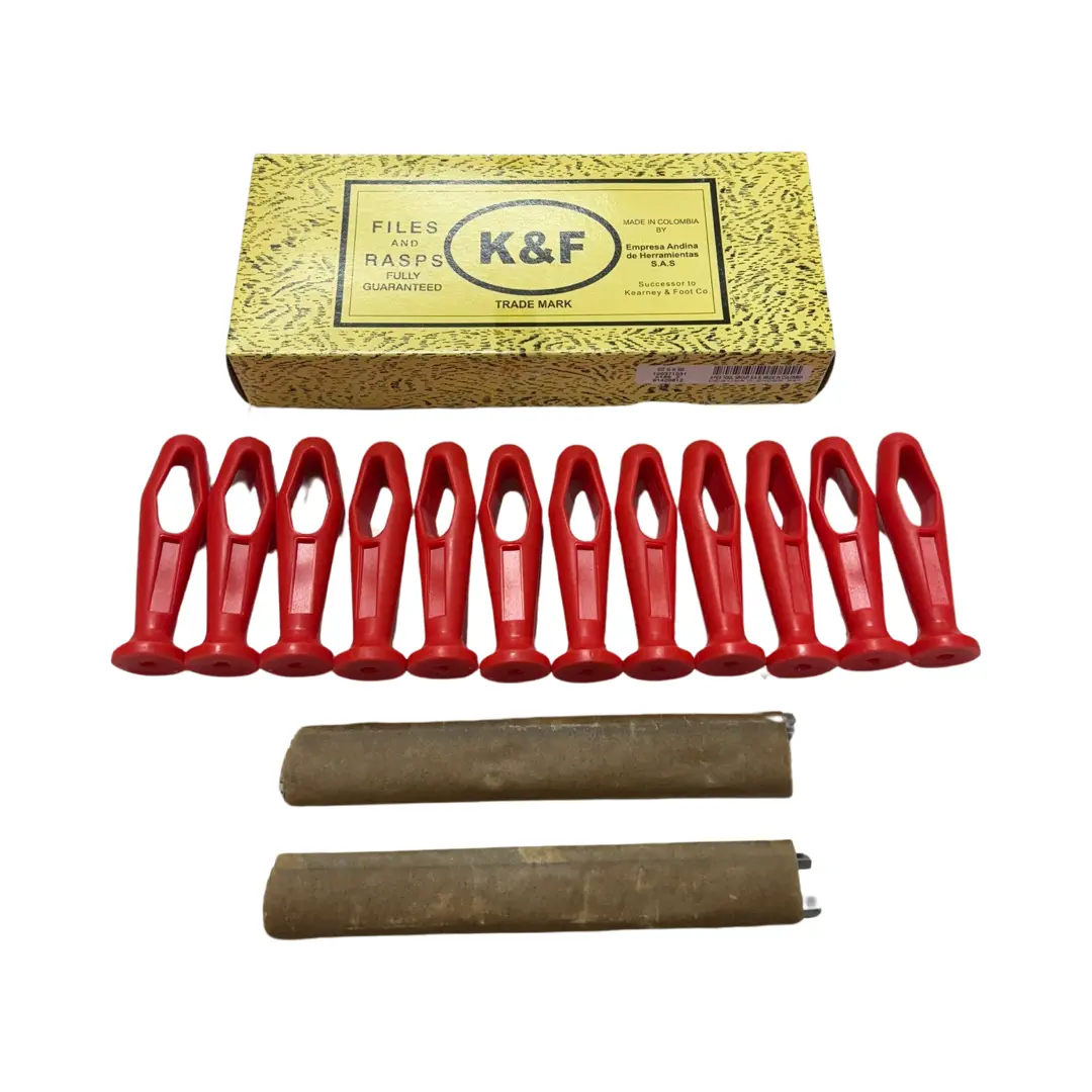 K&F 8" Double Ender Saw Files with Handle 12 Pack