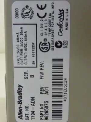 USED ALLEN BRADLEY 1794-ADN SER B