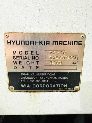 Used HYUNDAI KIA VX500 Vertical Machining Centers Ohio US | G-2000, Inc. #1377572