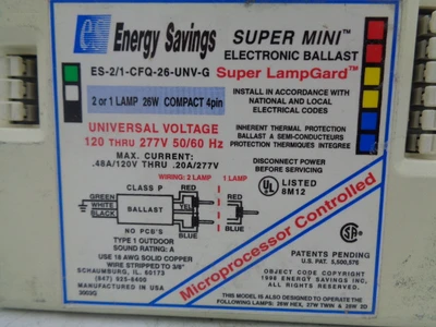 USED ENERGY SAVINGS ES-2/1-CFQ-26-UNV-G