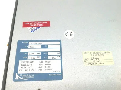 USED KINETIC SYSTEMS COMPANY VXI BUS V252 16 CHANNEL FILTER