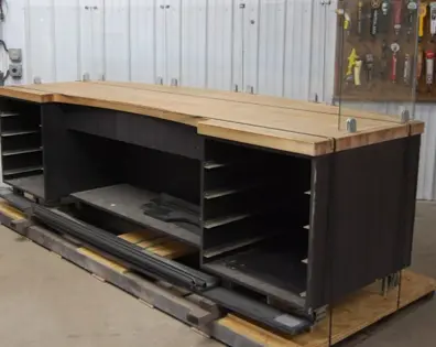 142-1239 10 Foot Butcher Block Top Food Presentation Counter