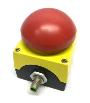 USED SIEMENS COMMAND DEVICE ENCLOSURE, LARGE RED E-STOP, CIRCULAR