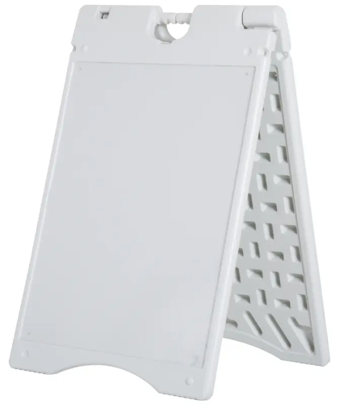 Vinsetto A Frame Sandwich Board Signs Outdoor 22" x 28" Sidewalk Sign with Weighted Tank & Weatherproof Design, White