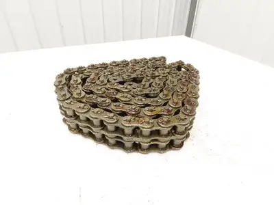 Tsubaki RS100-2 #100 Double Roller Chain W/Connecting Link 10 Feet Length