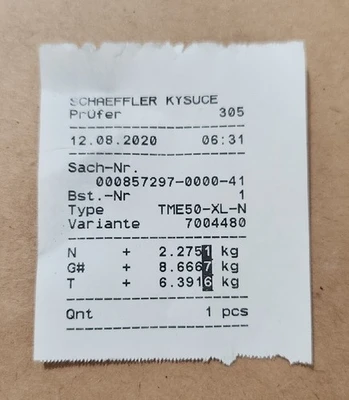 NEW INA TME50-XL-N