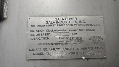 USED GALA INDUSTRIES 3016-WLBF