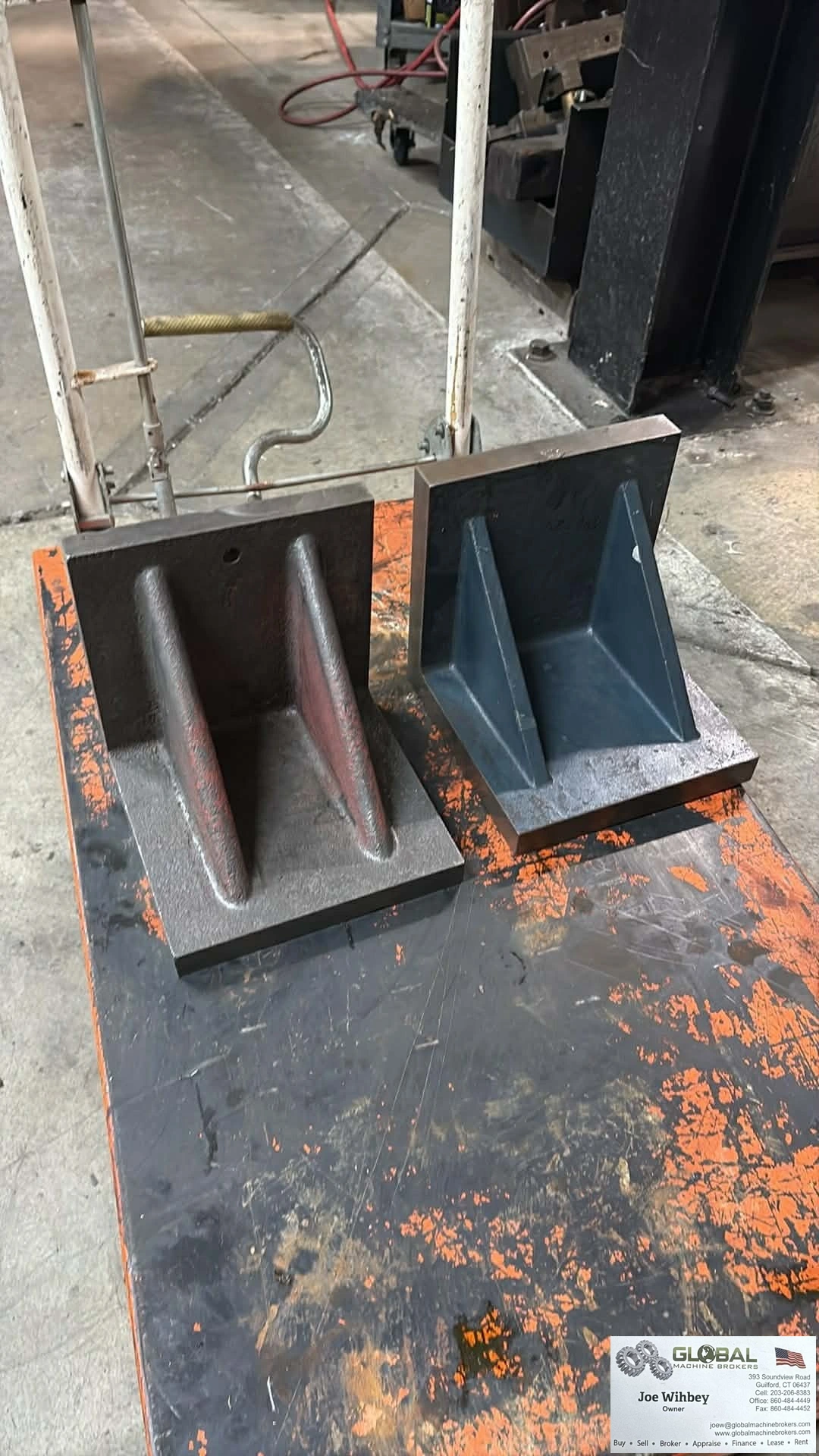 8" Wide x 8" Deep x 8" High Cast Iron Machined Right Angle Plate
