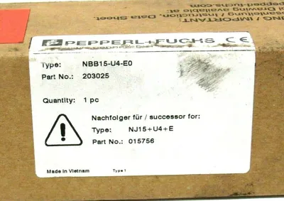 NEW PEPPERL & FUCHS NBB15-U4-E0 INDUCTIVE SENSOR 203025 NBB15U4E0