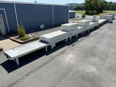 Makor Finishing Line w/ Butfering Sander, Q-One Reciprocating Sprayer, and FASTDRY Curing Oven