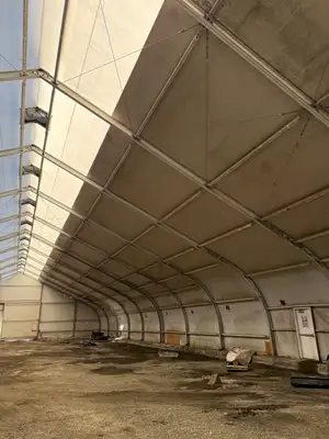 Dome Shaped Canvas Tent, Roll up Door, Steel Frame