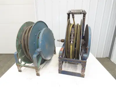 Hannay Reels 818-23-24B Retractable Industrial Water Hose Reel 1/2" Lot Of 2