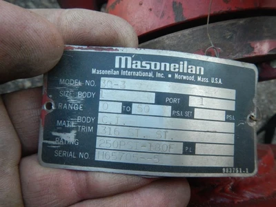 Masoneilan 1" 250 Rating, Cast Iron Socket Weld Control Valve