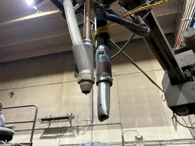 8' ARM X 6' HIGH OHIO POWERED WELDING MANIPULATOR, WITH LINCOLN WELDING ACCESSORIES: YOBRO #24903