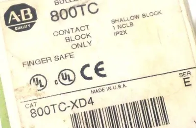 2 NEW ALLEN BRADLEY 800TC-XD4 SER. E CONTACT BLOCKS 800TCXD4