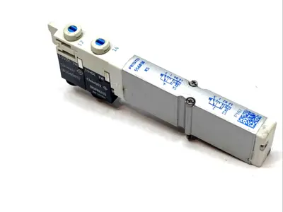USED FESTO SOLENOID VALVE 2X3/2-WAY MONOSTABLE 10MM 24VDC 556838