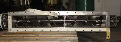 SPC6574  Feeder 6" dia Walker Stainless Equipment Co screw feeder 6.25" x 48", Stainless Steel