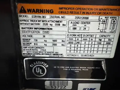 Mitsubishi ESR15N Reach Forklift