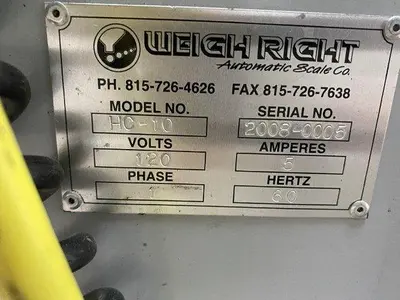 USED 2008 WEIGH RIGHT HC-10