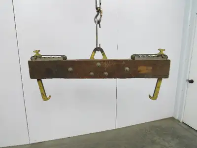 BHS 6000Lb Forklift Battery Lifter Beam 27-42" Adj Width Hooks