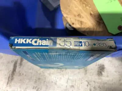 HKK Chain 35 Riv 10ft Riveted Roller Chain 0.375″ Pitch -NIB