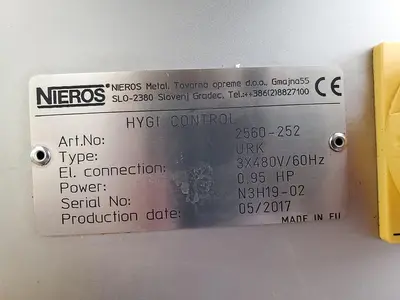 USED 2017 NIEROS HYGI CONTROL