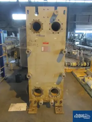 USED ITT 1,848 Sq Ft ITT Bell & Gosset Plate Heat Exchanger, S/S, 150#