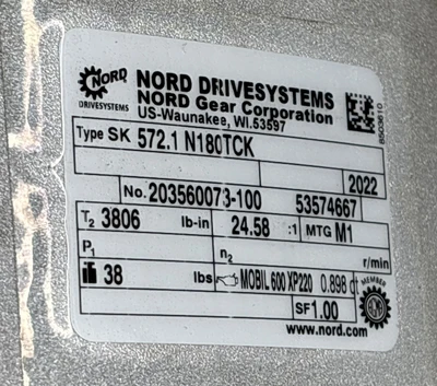New | in-Stock NORD SK 572.1 N180TCK Gearboxes Indiana US | J&J Industrial Supply #1424199