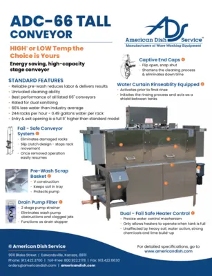 Used AMERICAN DISH SERVICE _UNKNOWN_ Dishwashers Pennsylvania US | MS Restaurant and Equipment Sales #1265484