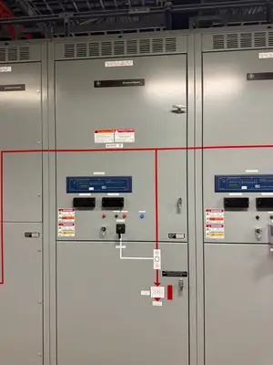 25kV Switchgear Lineup 1200A w/ Power Vac Breaker VB1 27.0-16-0