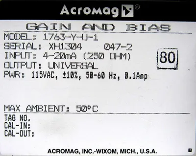 NEW ACROMAG 1763-Y-U-1 GAIN AND BIAS 1763YU1