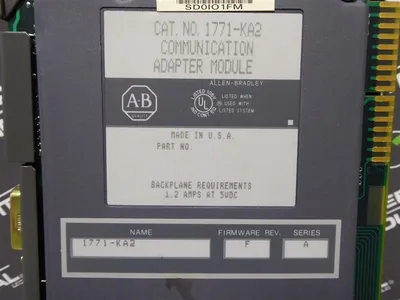 Allen Bradley 1771-KA2/A PLC-5 Communication Adapter Module F/W Rev. F Used