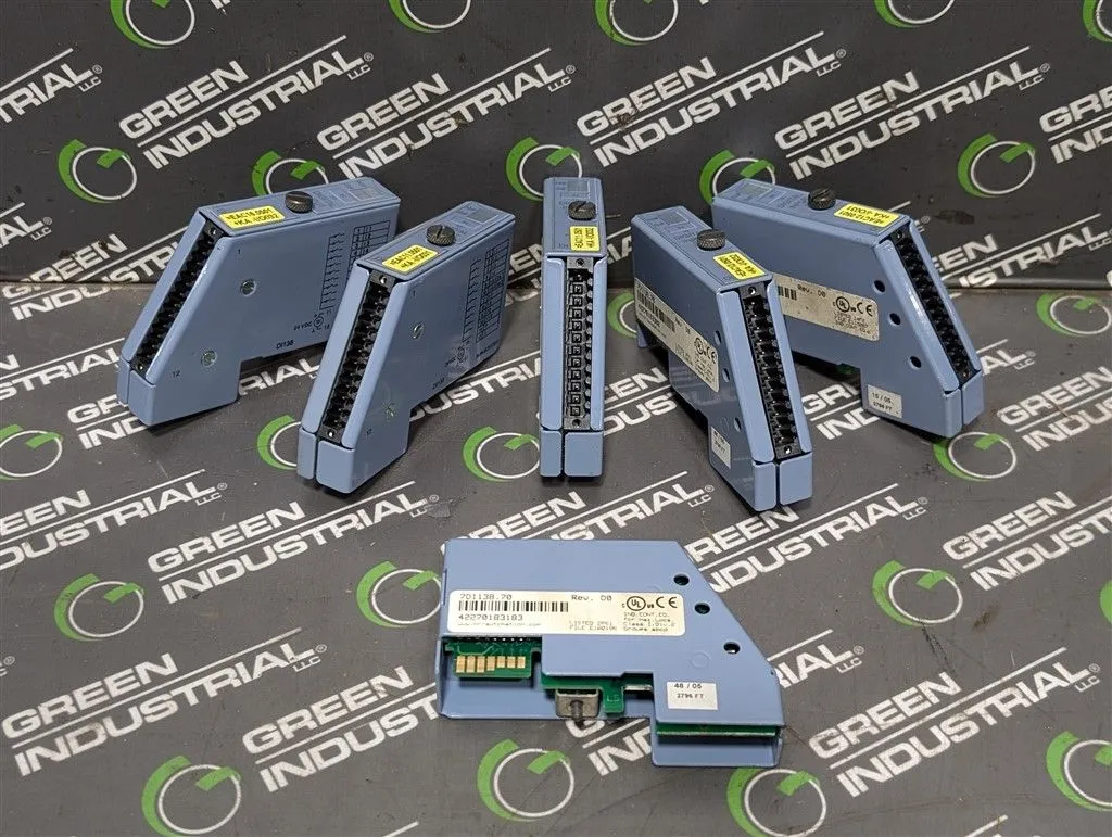 Lot of 6 B&R Automation 7DI138.70 Digital Input Modules Rev. D0 Used