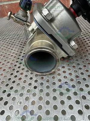 USED 2 GEMU STAINLESS STEEL  DIAPHRAGM VALVE W/ 2" TO 1/2" SANITARY FITTINGS